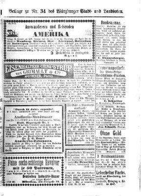 Würzburger Stadt- und Landbote Samstag 8. Februar 1873