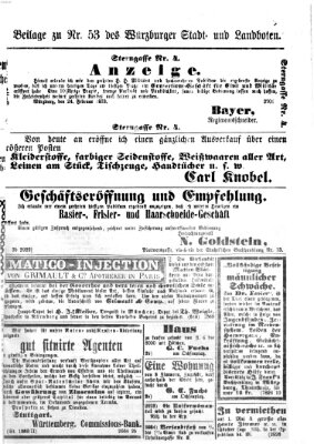 Würzburger Stadt- und Landbote Montag 3. März 1873