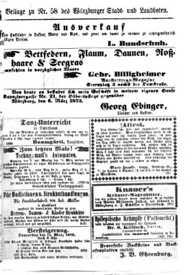 Würzburger Stadt- und Landbote Samstag 8. März 1873