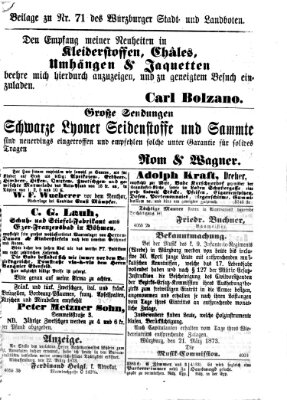 Würzburger Stadt- und Landbote Montag 24. März 1873