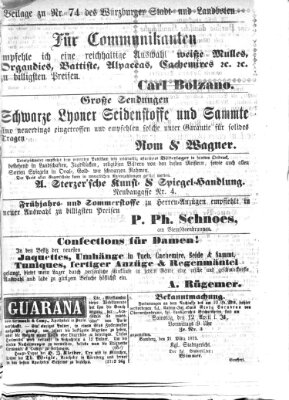 Würzburger Stadt- und Landbote Donnerstag 27. März 1873