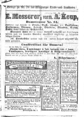 Würzburger Stadt- und Landbote Samstag 29. März 1873