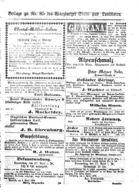 Würzburger Stadt- und Landbote Mittwoch 9. April 1873