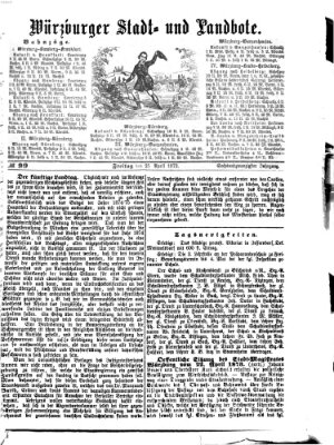 Würzburger Stadt- und Landbote Freitag 25. April 1873