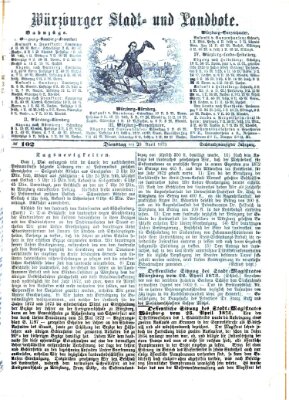 Würzburger Stadt- und Landbote Dienstag 29. April 1873