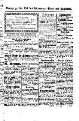 Würzburger Stadt- und Landbote Donnerstag 15. Mai 1873