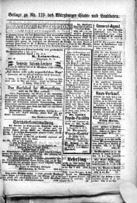 Würzburger Stadt- und Landbote Montag 19. Mai 1873