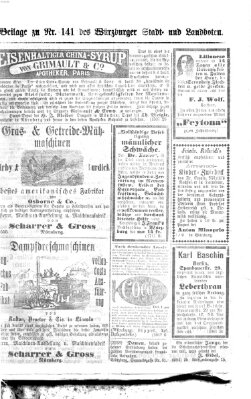 Würzburger Stadt- und Landbote Samstag 14. Juni 1873