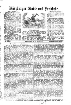 Würzburger Stadt- und Landbote Donnerstag 14. August 1873