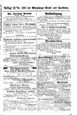 Würzburger Stadt- und Landbote Freitag 29. August 1873