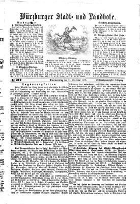 Würzburger Stadt- und Landbote Donnerstag 11. September 1873