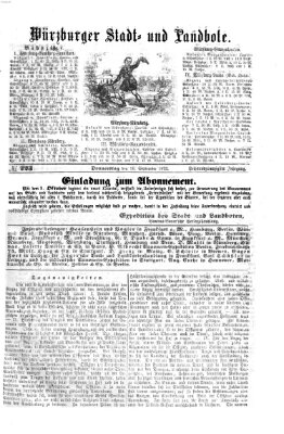 Würzburger Stadt- und Landbote Donnerstag 18. September 1873