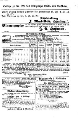 Würzburger Stadt- und Landbote Donnerstag 25. September 1873