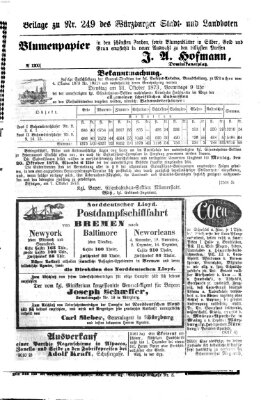 Würzburger Stadt- und Landbote Samstag 18. Oktober 1873