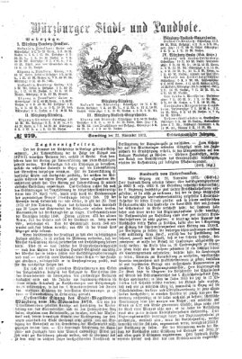 Würzburger Stadt- und Landbote Samstag 22. November 1873