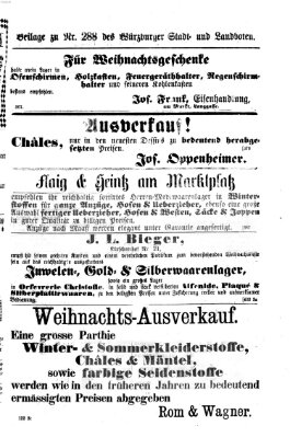 Würzburger Stadt- und Landbote Mittwoch 3. Dezember 1873