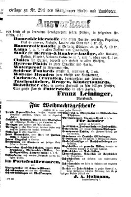 Würzburger Stadt- und Landbote Mittwoch 10. Dezember 1873