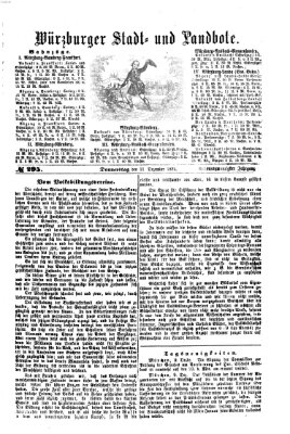 Würzburger Stadt- und Landbote Donnerstag 11. Dezember 1873