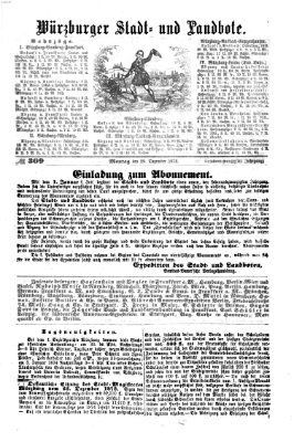 Würzburger Stadt- und Landbote Montag 29. Dezember 1873