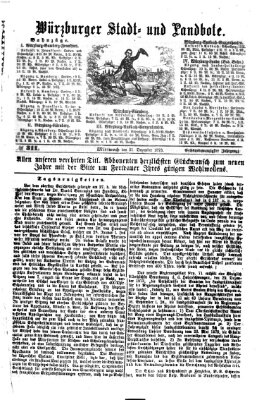 Würzburger Stadt- und Landbote Mittwoch 31. Dezember 1873