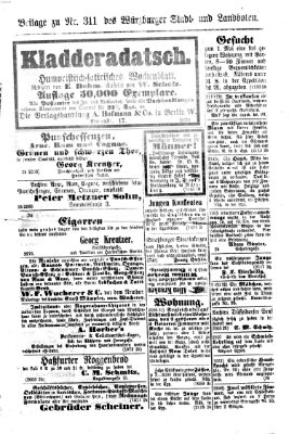 Würzburger Stadt- und Landbote Mittwoch 31. Dezember 1873