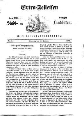 Extra-Felleisen (Würzburger Stadt- und Landbote) Dienstag 21. Januar 1873