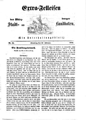 Extra-Felleisen (Würzburger Stadt- und Landbote) Dienstag 25. Februar 1873