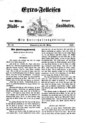 Extra-Felleisen (Würzburger Stadt- und Landbote) Donnerstag 20. März 1873