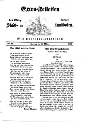 Extra-Felleisen (Würzburger Stadt- und Landbote) Sonntag 30. März 1873