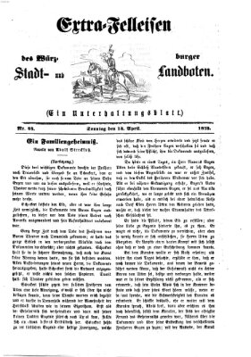 Extra-Felleisen (Würzburger Stadt- und Landbote) Sonntag 13. April 1873