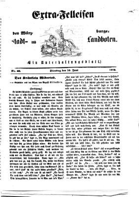 Extra-Felleisen (Würzburger Stadt- und Landbote) Dienstag 10. Juni 1873