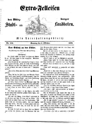 Extra-Felleisen (Würzburger Stadt- und Landbote) Sonntag 5. Oktober 1873