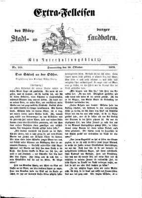 Extra-Felleisen (Würzburger Stadt- und Landbote) Donnerstag 16. Oktober 1873