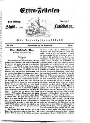 Extra-Felleisen (Würzburger Stadt- und Landbote) Donnerstag 13. November 1873