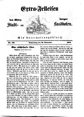 Extra-Felleisen (Würzburger Stadt- und Landbote) Donnerstag 20. November 1873