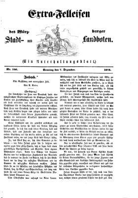 Extra-Felleisen (Würzburger Stadt- und Landbote) Sonntag 7. Dezember 1873