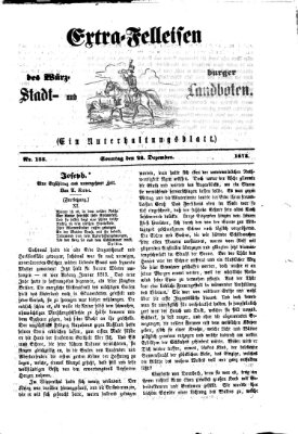 Extra-Felleisen (Würzburger Stadt- und Landbote) Sonntag 28. Dezember 1873