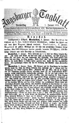 Augsburger Tagblatt Donnerstag 5. Januar 1871