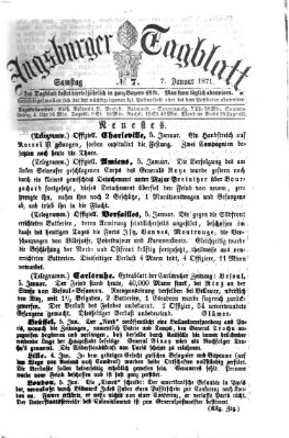 Augsburger Tagblatt Samstag 7. Januar 1871