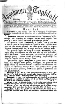 Augsburger Tagblatt Sonntag 8. Januar 1871