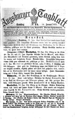 Augsburger Tagblatt Samstag 14. Januar 1871