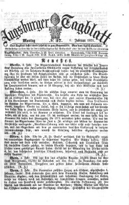 Augsburger Tagblatt Montag 6. Februar 1871