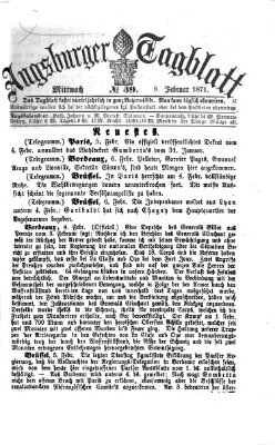 Augsburger Tagblatt Mittwoch 8. Februar 1871