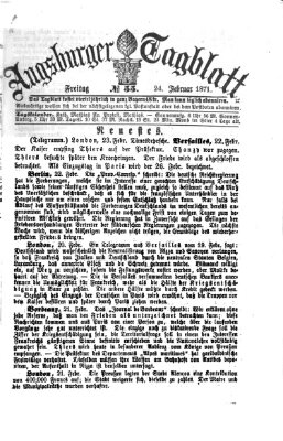 Augsburger Tagblatt Freitag 24. Februar 1871