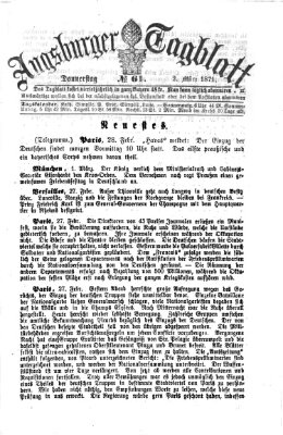 Augsburger Tagblatt Donnerstag 2. März 1871