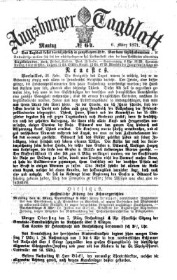 Augsburger Tagblatt Montag 6. März 1871