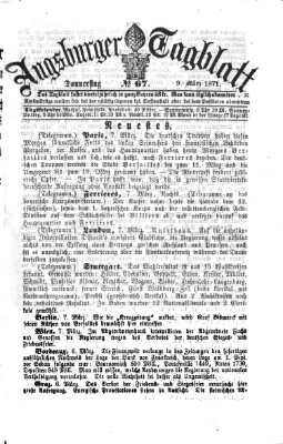 Augsburger Tagblatt Donnerstag 9. März 1871