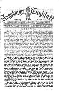 Augsburger Tagblatt Sonntag 2. April 1871