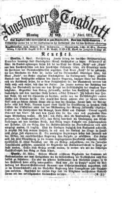 Augsburger Tagblatt Montag 3. April 1871