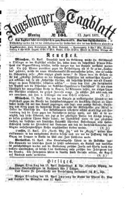 Augsburger Tagblatt Montag 17. April 1871